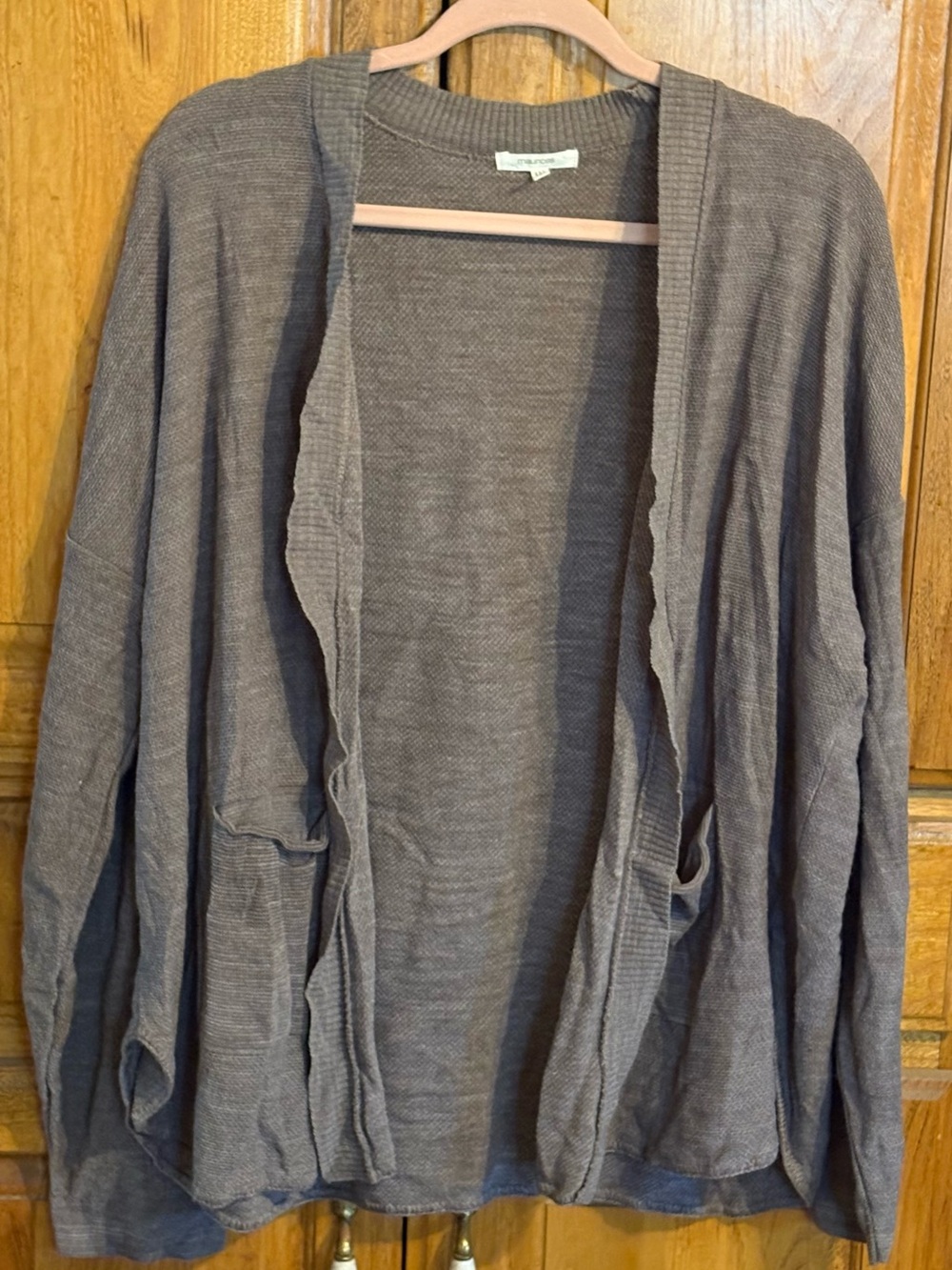 NWOT Maurices Taupe Open-Front Lightweight Cardigan 3X